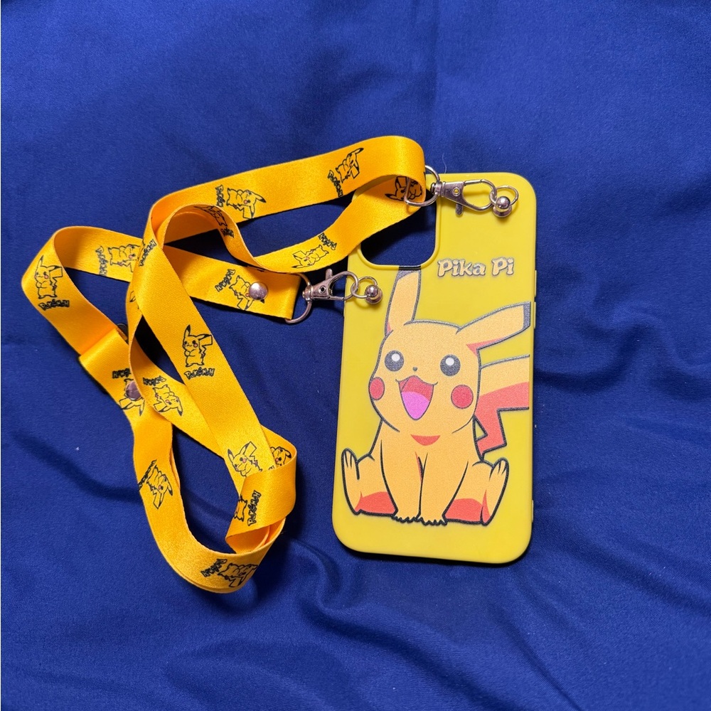 iPhone 12 Pro Max Pikachu Case with Adorable Matching Strap